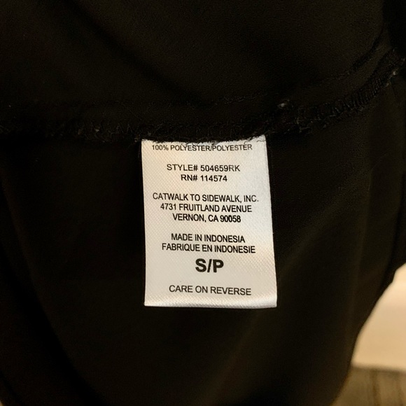 🌸 3 for $15 🌸 Pleione Black Dress Shirt Size S - Picture 6 of 6